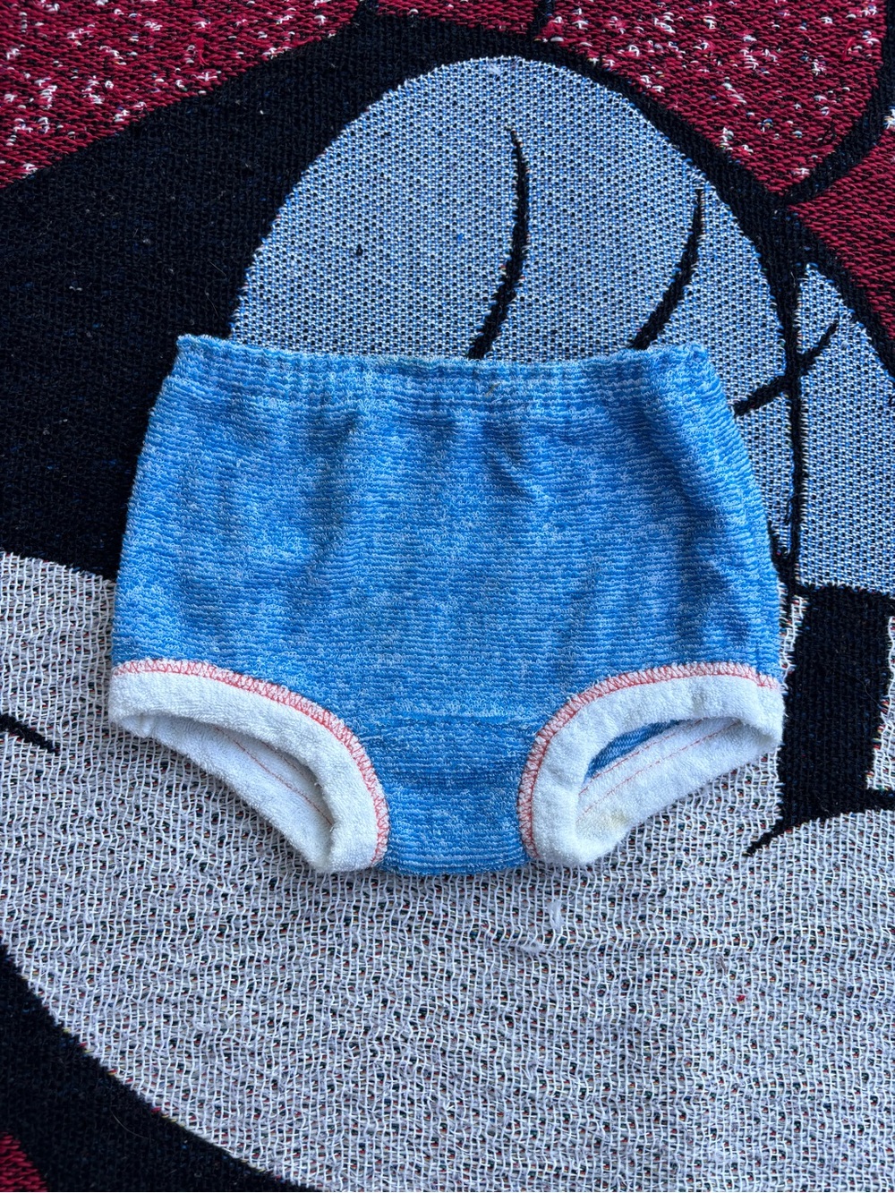 VINTAGE BLUE BABY DIAPER COVER SHORTS INFANT